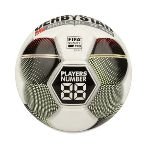 توپ فوتبال دربی استار BRILLANT دوختی|سفید/سبز