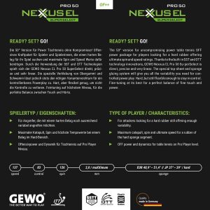 رویه راکت پینگ پنگ جوو نکسوس EL پرو 50 سوپر سلکت